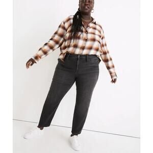 New! Madewell Plus High-Rise Slim Straight Jeans‎ in Kandell Wash, 26W